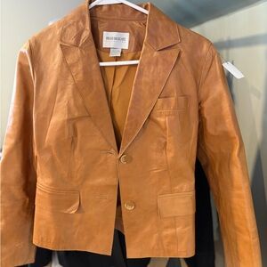 Hugo Buscati Tan Leather Jacket size 6